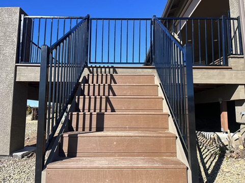 3 in 1 Fencing and Welding LLC, photo of metal railing for porch and steps